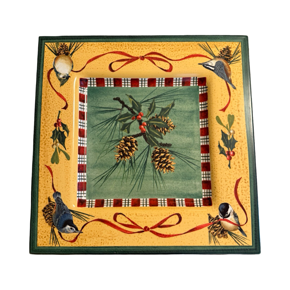 Lenox Winter Greetings Everyday Square Platter by Catherine McClung